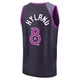 Bones Hyland ＃8 Minnesota Timberwolves 2025/26 Men's Fast Break Purple City Edition Jersey