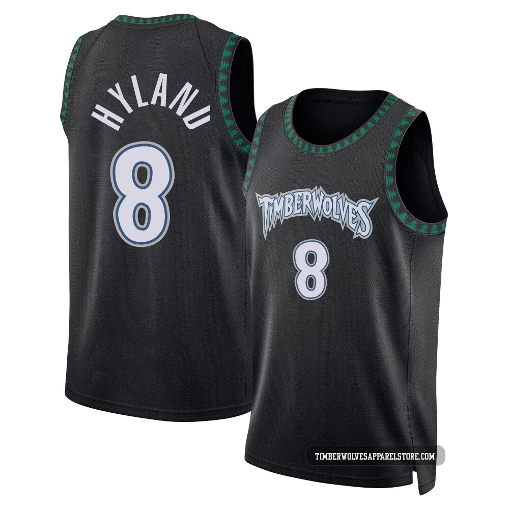 Bones Hyland ＃8 Minnesota Timberwolves Swingman Black Youth Classic Edition Jersey