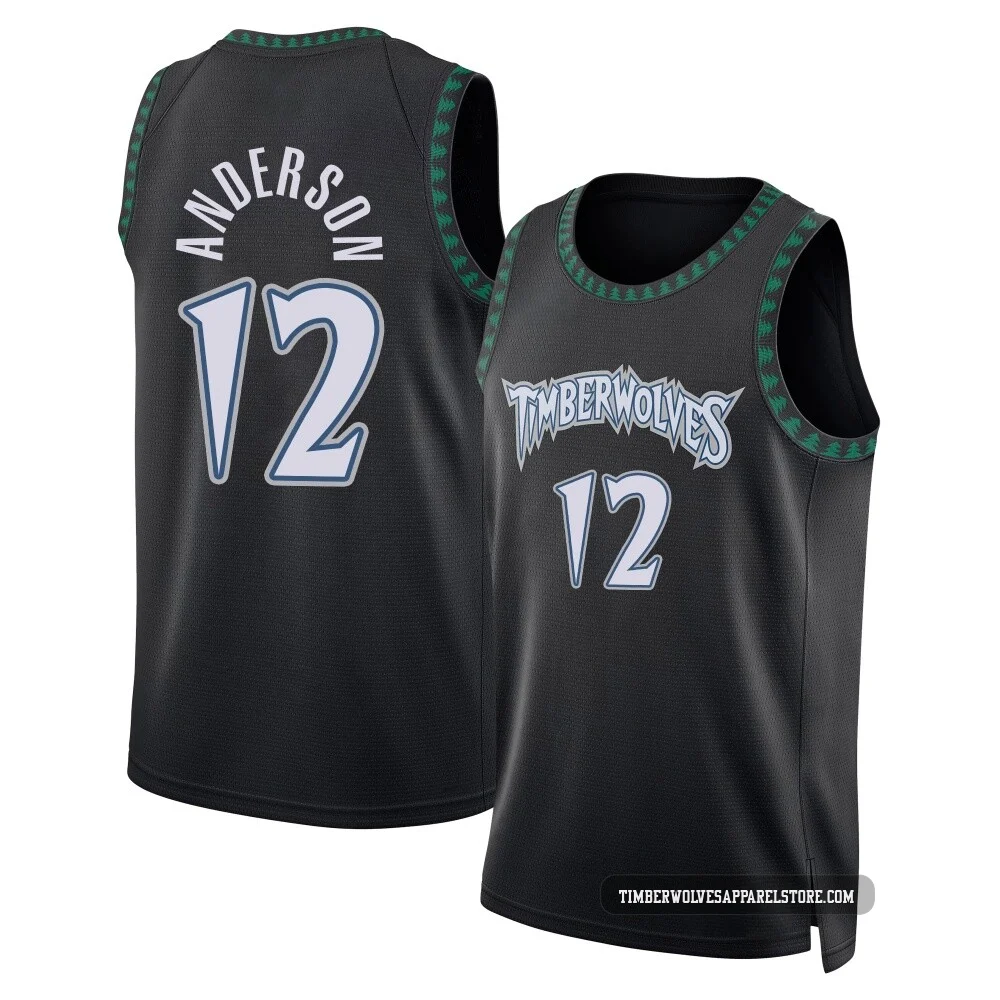 Kyle Anderson ＃12 Minnesota Timberwolves Swingman Black Men's Classic Edition Jersey