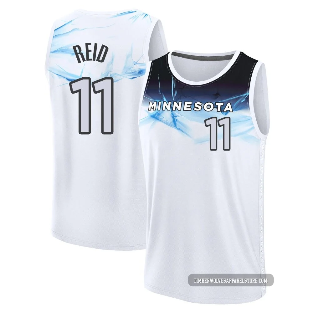 Naz Reid ＃11 Minnesota Timberwolves 2024/25 Youth White Fast Break City Edition Jersey