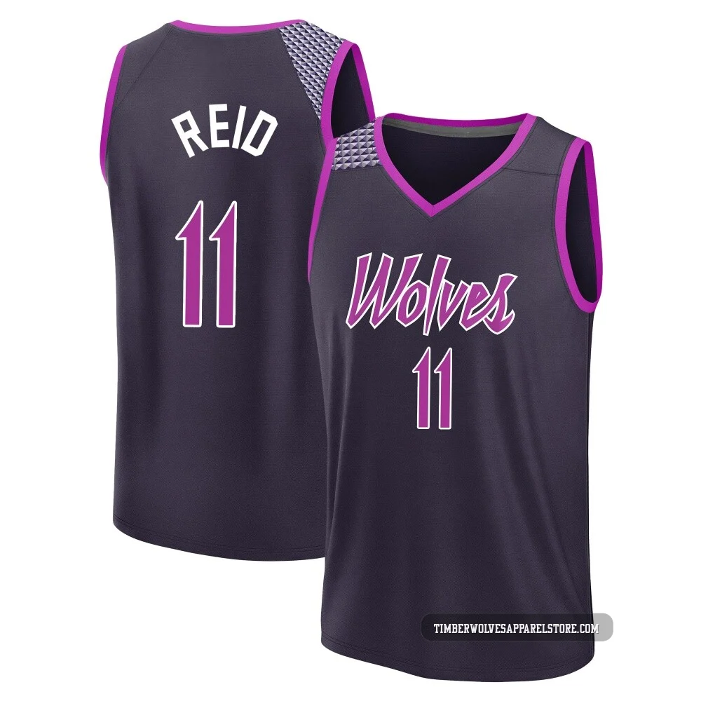 Naz Reid ＃11 Minnesota Timberwolves 2025/26 Men's Fast Break Purple City Edition Jersey