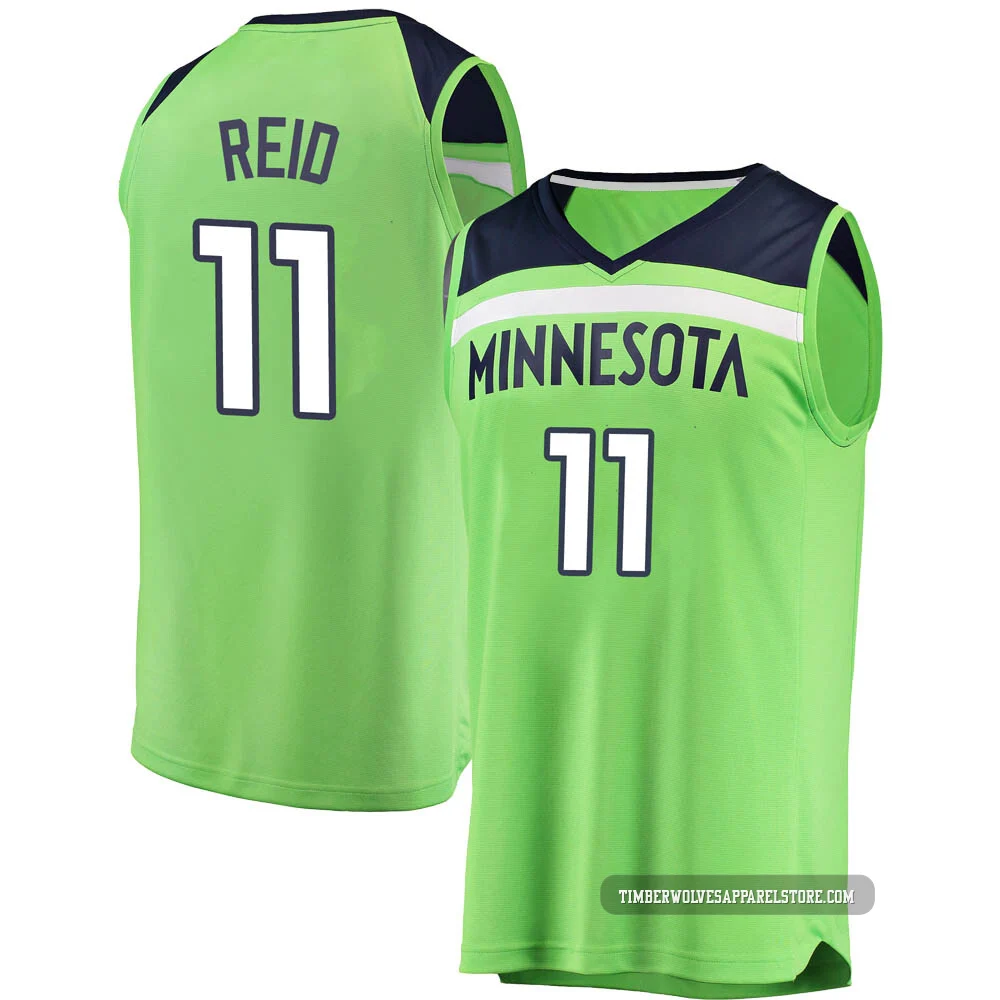 Naz Reid ＃11 Minnesota Timberwolves Green Youth Fast Break Jersey - Statement Edition