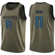 Naz Reid ＃11 Minnesota Timberwolves Swingman Green Youth Salute to Service Jersey