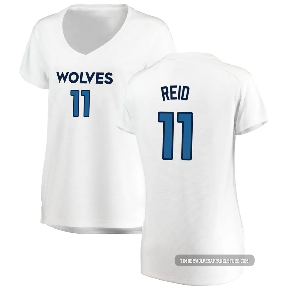 Naz Reid ＃11 Minnesota Timberwolves White Women's Fast Break Jersey - Association Edition