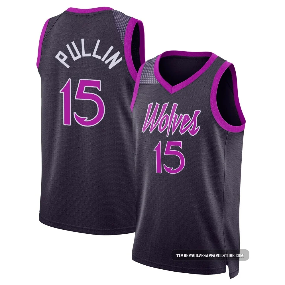 Zyon Pullin ＃15 Minnesota Timberwolves Swingman 2025/26 Youth Purple City Edition Jersey