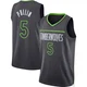 Zyon Pullin ＃5 Minnesota Timberwolves Swingman Charcoal Youth Statement Edition Jersey